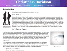 Tablet Screenshot of christinasdavidson.com